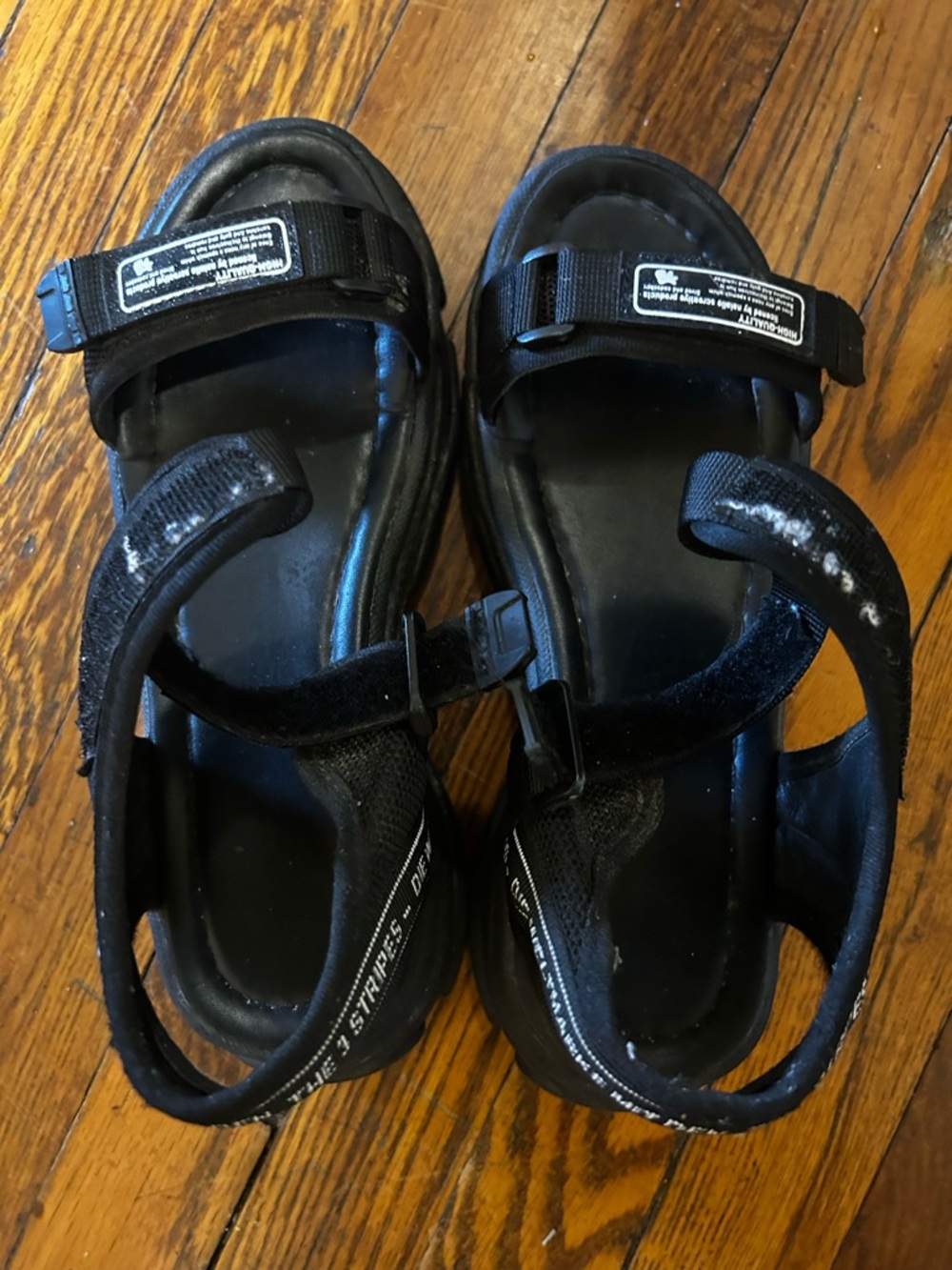 G-Star Black Adjustable Velcro Sport Sandals for Men